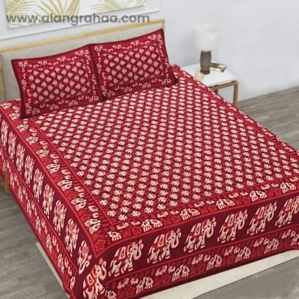 Block Print Bed Wrap