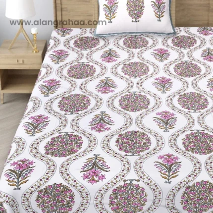 Handloom Block Print Cotton Bedsheet