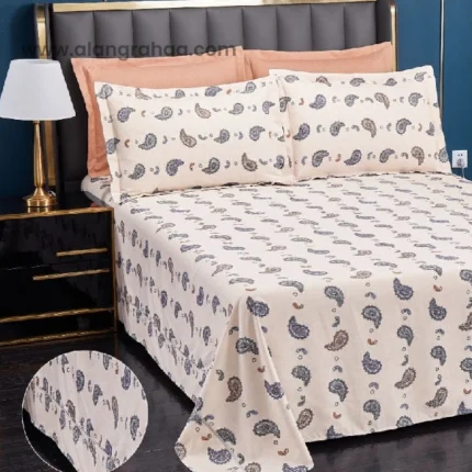 King premium Bedsheet 4 Pillow Series