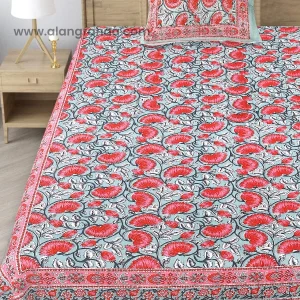 Handloom Block Print Cotton Bedsheet