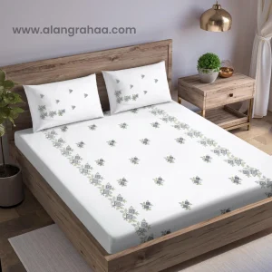 King Premium Machine Embroidery Bedsheet