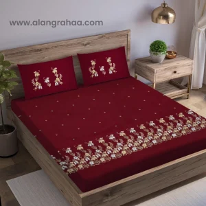 King Premium Machine Embroidery Bedsheet